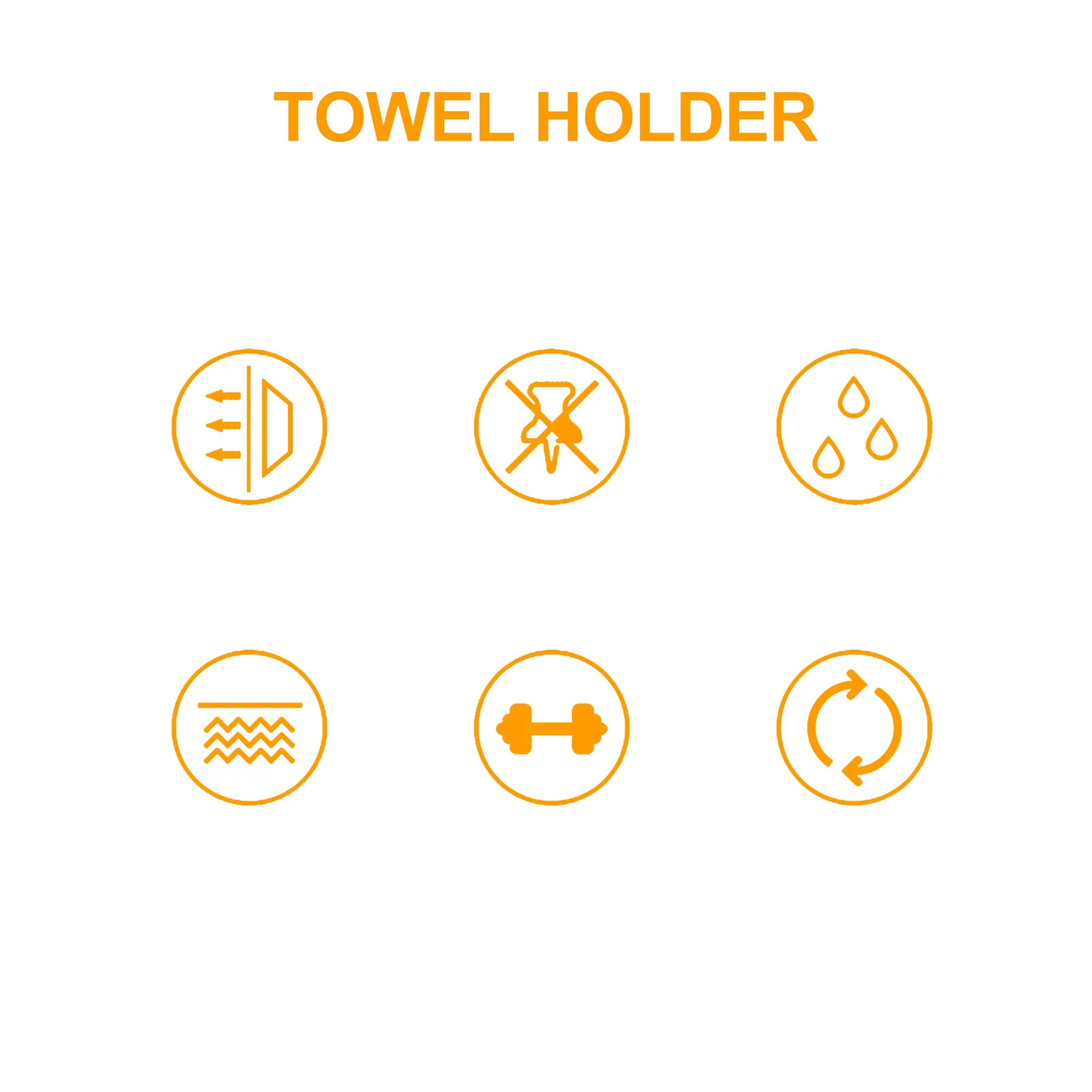 

Кольцо-держатель для полотенец на присоске из ПВХ и АБС-пластика, без сверления, для ванной комнаты, для полотенец, халатов, одежды, настенный держатель для полотенец