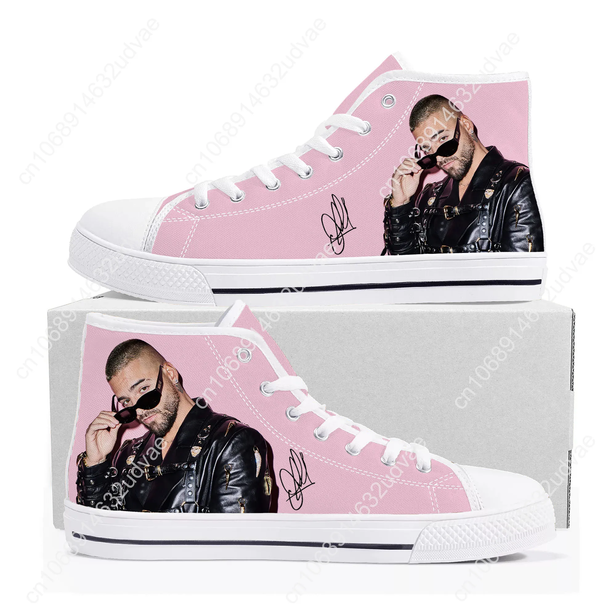Maluma High Top Sneakers Mens Womens Teenager High Quality Canvas Sneaker 3D Print Casual Couple Shoes Personalized Shoe