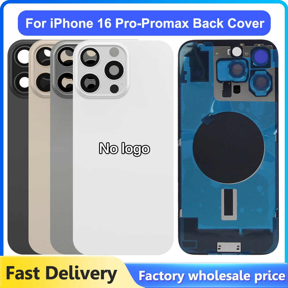 Für iPhone 16 Pro Max Akku-Rückabdeckung Rückseitige Gehäuseabdeckung Ersatzteile Kompatibel mit iPhone 16 Pro