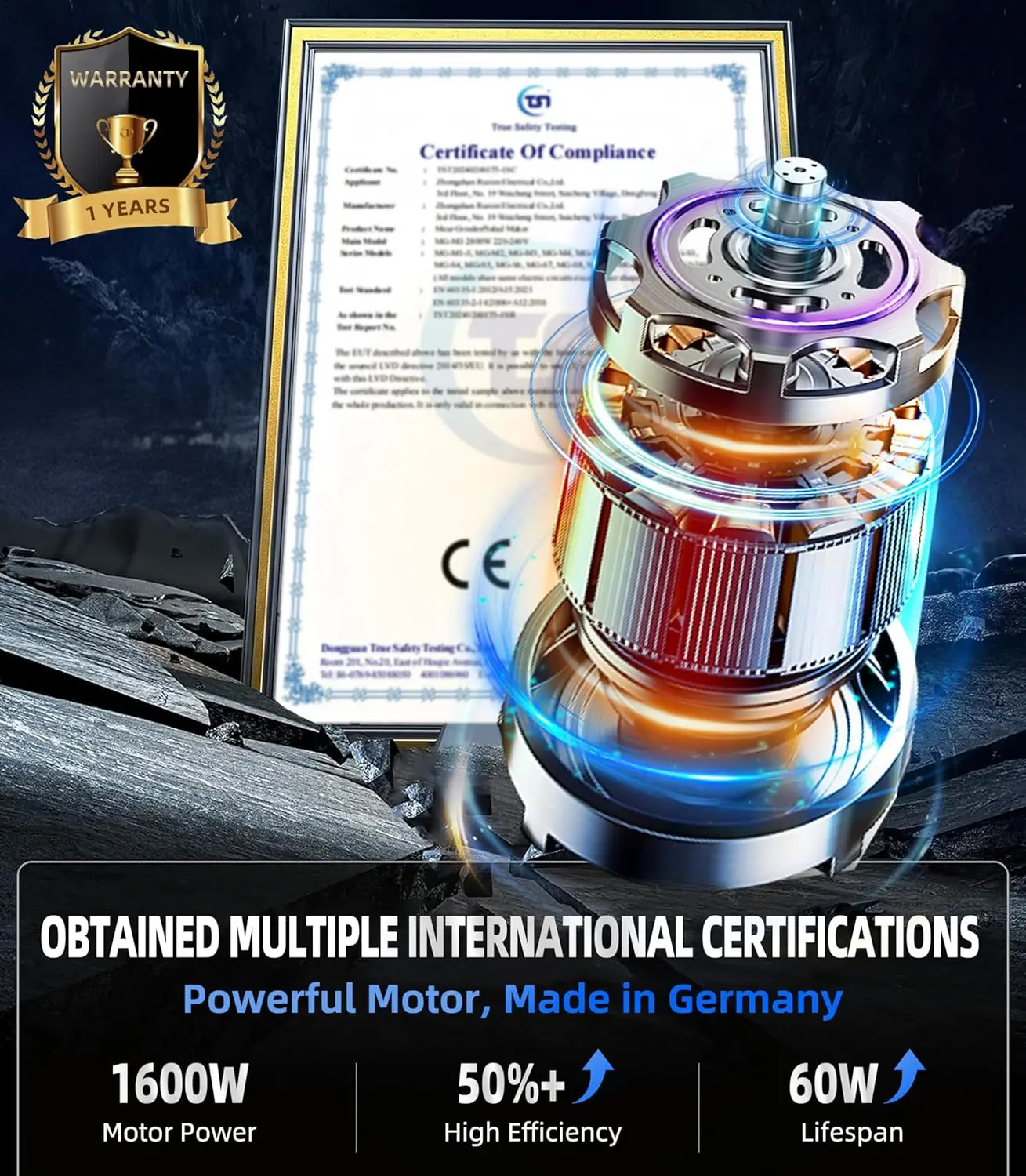 خلاط العصائر: [محرك ألماني 1600 وات] [شفرات مطورة ذات 8 أطراف] [15 تحكم في السرعة] خلاطات احترافية لعصير المطبخ