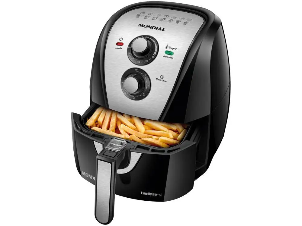 Electric Fryer No Oil/Air Fryer Mondial Family AFN-40-BI Black 4L with Timer - 110V