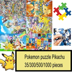 Pokemon jigsaw puzzle Pikachu 108/200/300/500/1000 pieces wooden onePiece Puzzles for Adults childrenEducational Toys Gifts