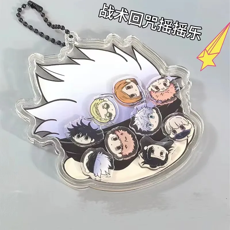 Kawaii Cartoon Action Figures Gojo Satoru Keychain Pendant Anime Jujutsu Kaisen Backpack Accessories Toys Boy Girl Holiday Gift