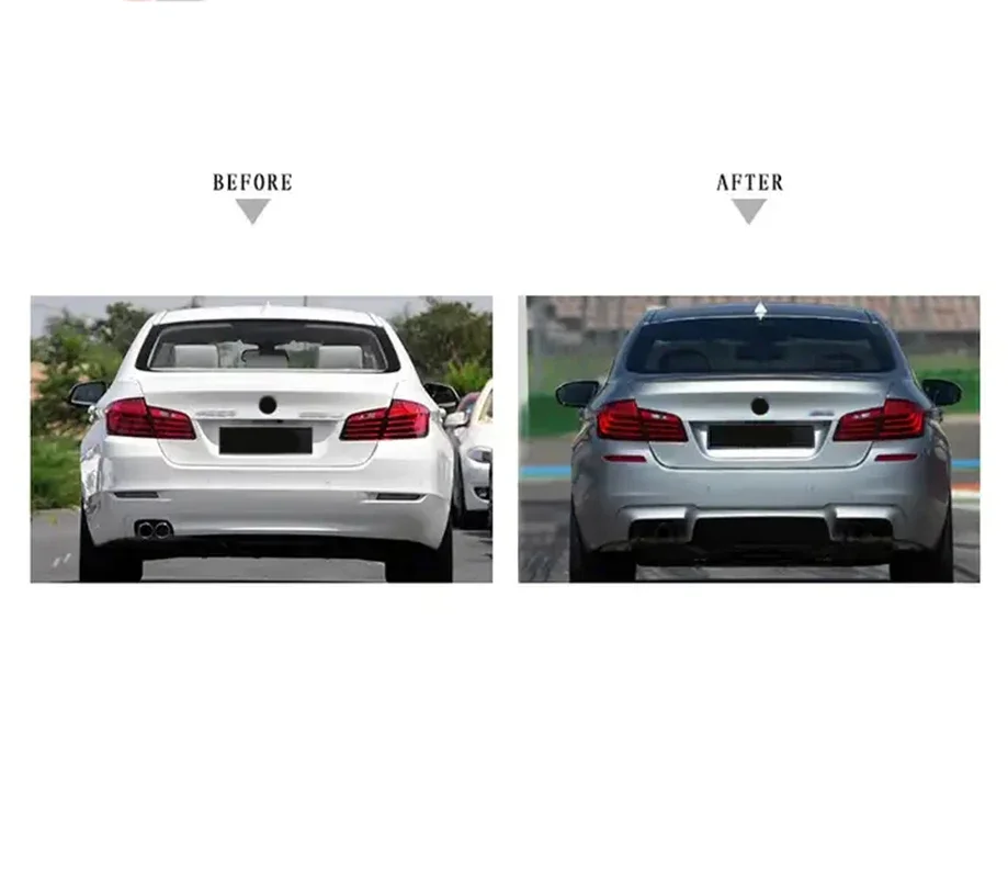 Auto modifiziertes M5-Stil-Bodykit für 5er-Serie 2010–2017 F10 PP-Stoßstangen-Bodykits, Motorhaube, Kotflügel, Seitenschweller und Auspuffrohr