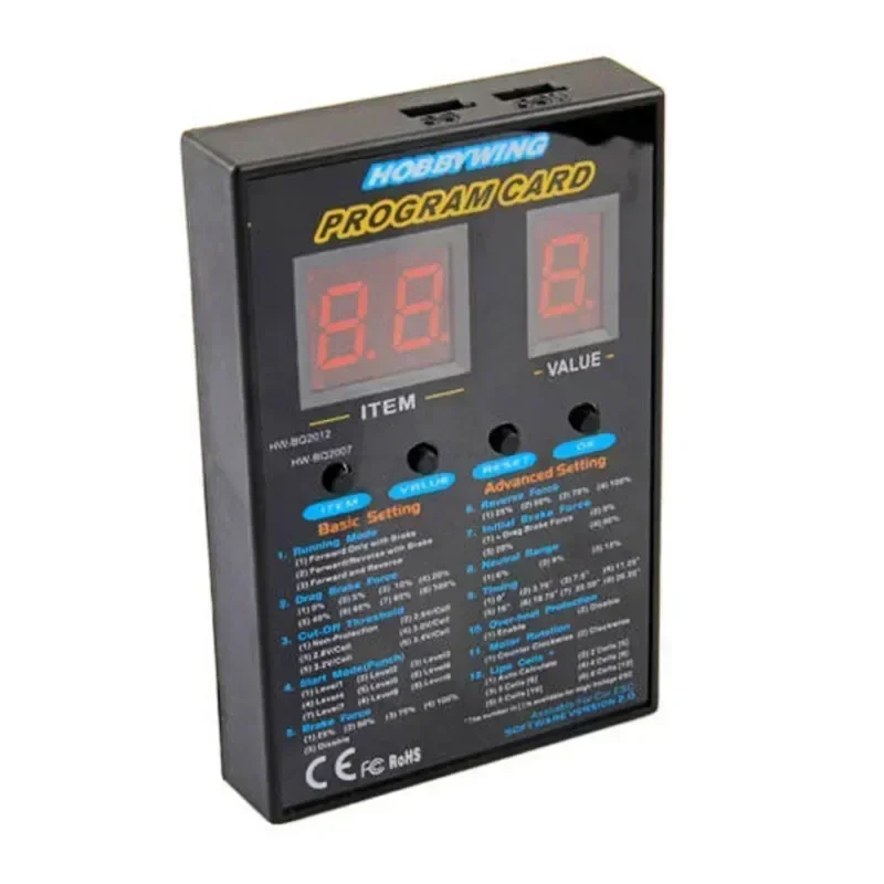 Hobbywing RC Car 120A Program Card LED Program Box 2C 86020010 Programm Card Fo…