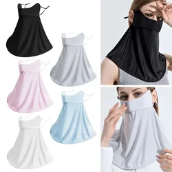 Face Balaclava Scarf Neck Protection Headband Silk Sunscreen Mask Face Cover Scarf Head Face Neck Gaiter