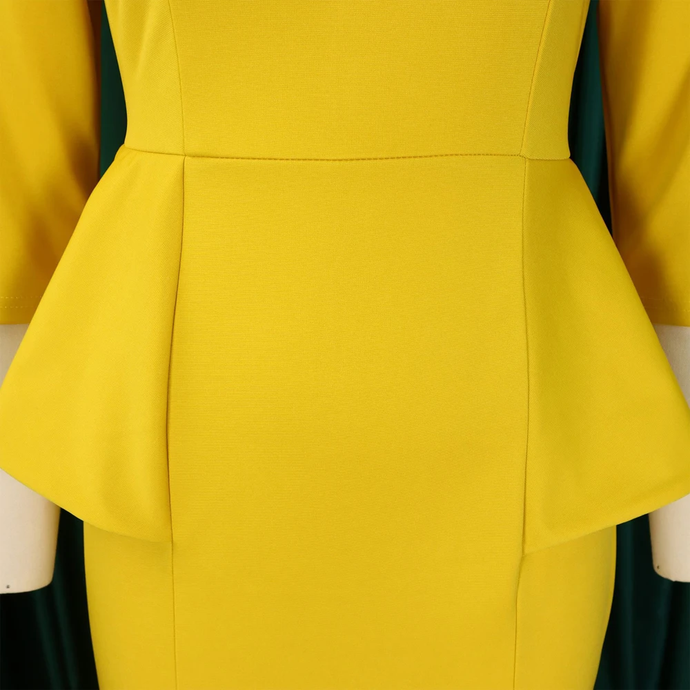 Red Blue Yellow Midi Dress For Chubby Woman Short Fashion Summer Dresses 2024 Elegant Female Cheap Wholesale Big Size Clothes