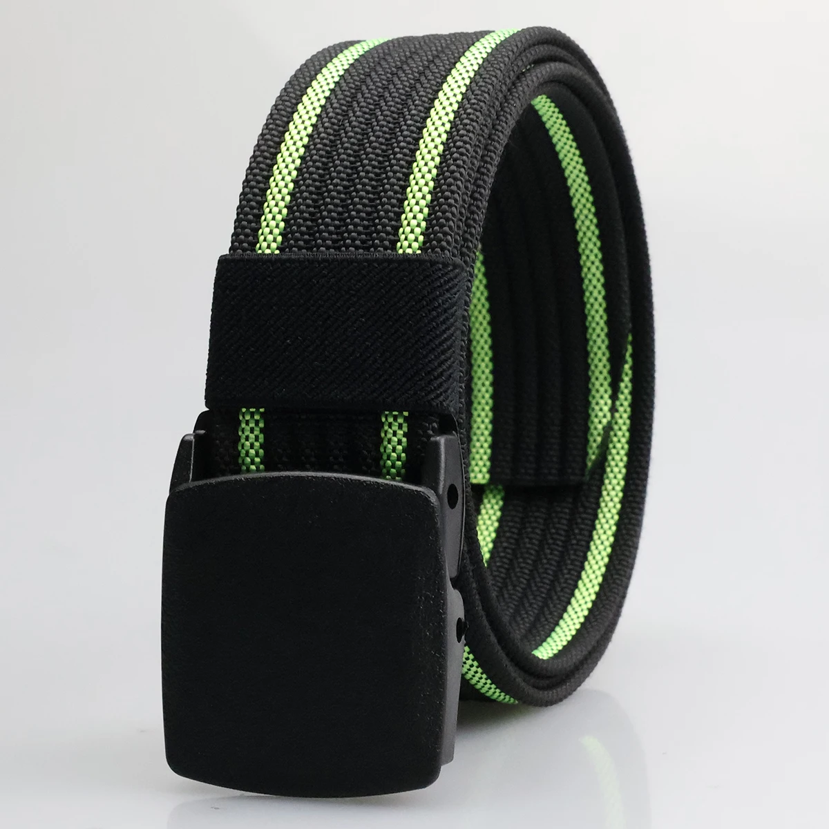 3.8cm Casual Striped Nylon Belt Metal-free Outdoor Sports Lightweight Canvas Belt Arbitrarily Cut