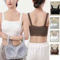 1pcs Ice Silk Seamless Sport Bra Gather Prevent Sagging Underwear No Steel Ring Comfortable Large Size Bra Sexy Vest Bralette