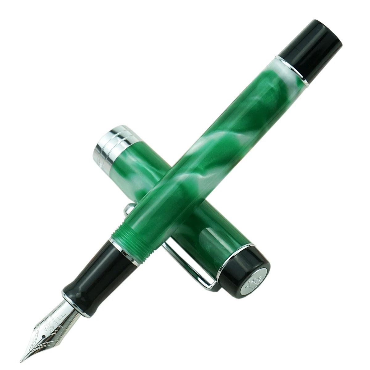 Jinhao 100 Centennial Resin Fountain Pen Ice Green EF/F/M/Bent Nib with Converter Writing Business Office Gift Ink Pen