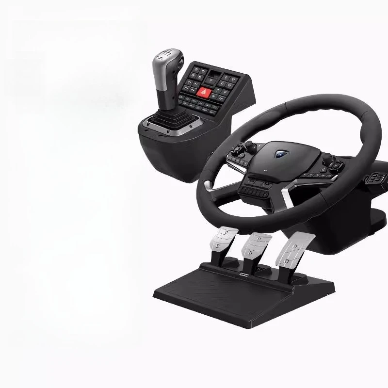 

Force feedback truck simulation steering wheel 1800 degrees PC computer STEAM