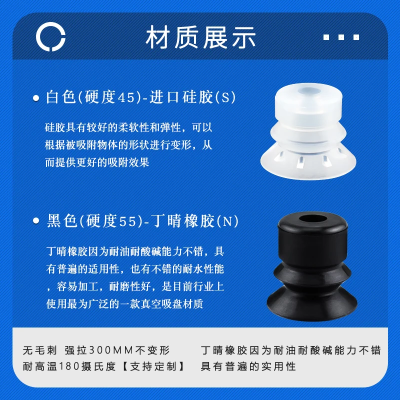 

J-WEP26-d10 Гофрированная вакуумная присоска J-WET41 J-WET31-d20 Пневматическая J-WET36-d20