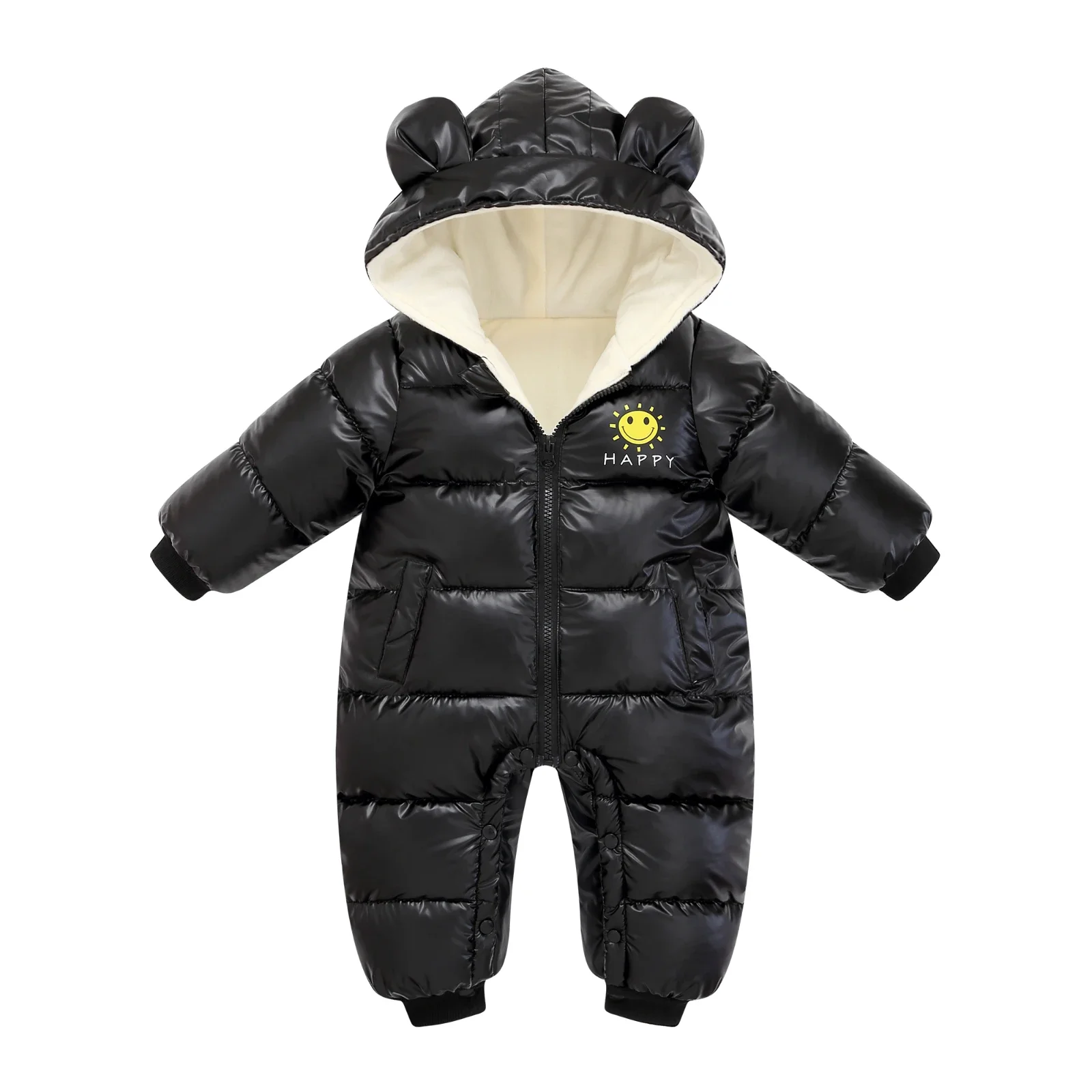 New born Winter kids Jacket waterproof Coat Plus Velvet Baby Girl clothes Snowsuit Boy Rompers Toddler hooded mantle Overalls