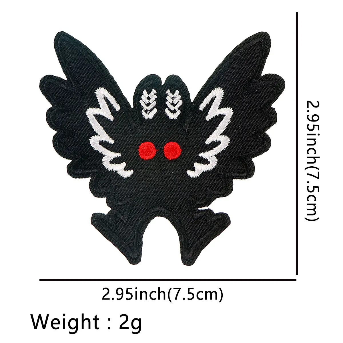 Cartoon Cool Black Moth Embroidered Patch Applique Sewing Tool on Clothes Iron On Patches Men Women Stickers Accessories