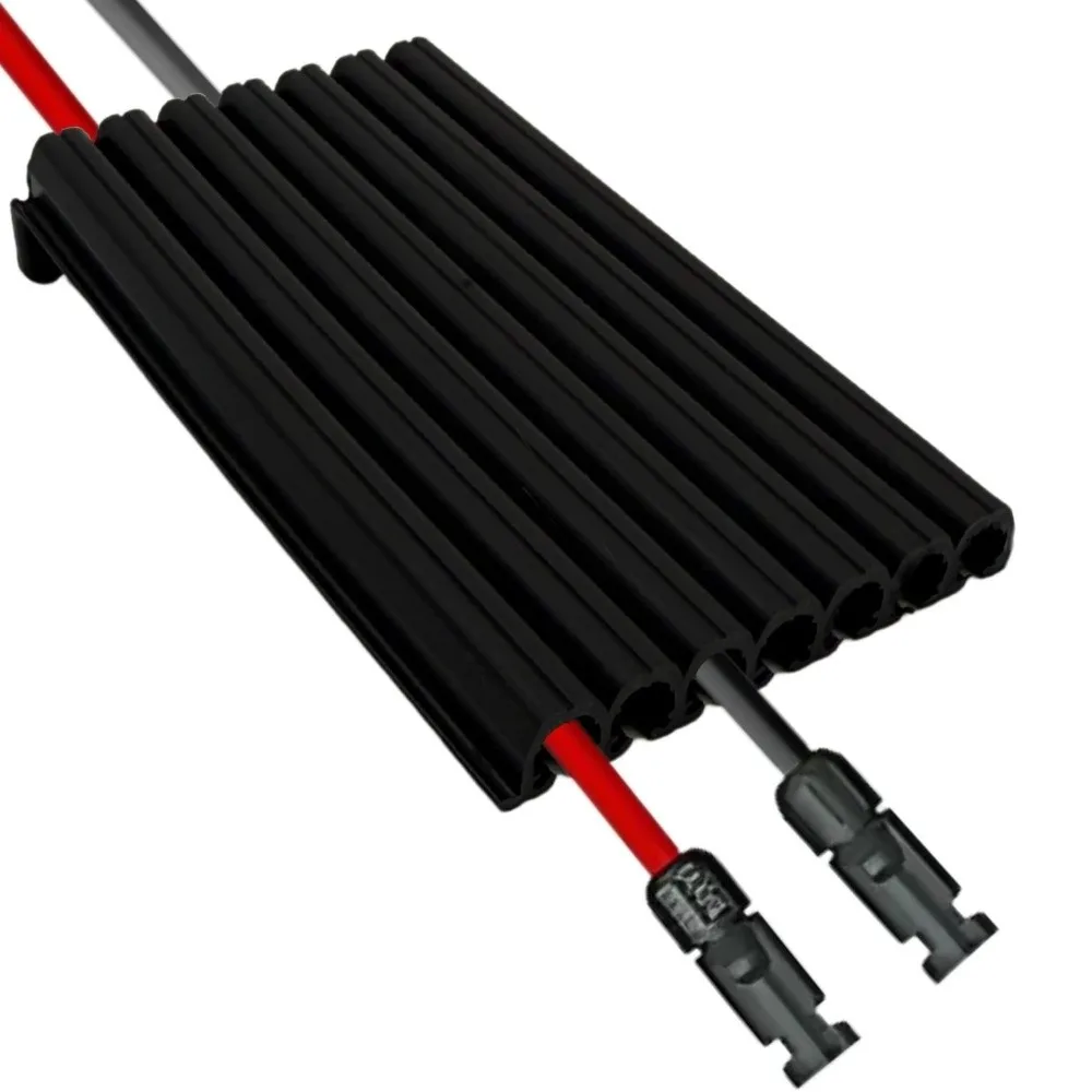 TPR Solar Roof Cable Entry Kit Waterproof Multi-Channel Solar Cable Entry Seal Grooved Structure Flexible Solar Cable Guide