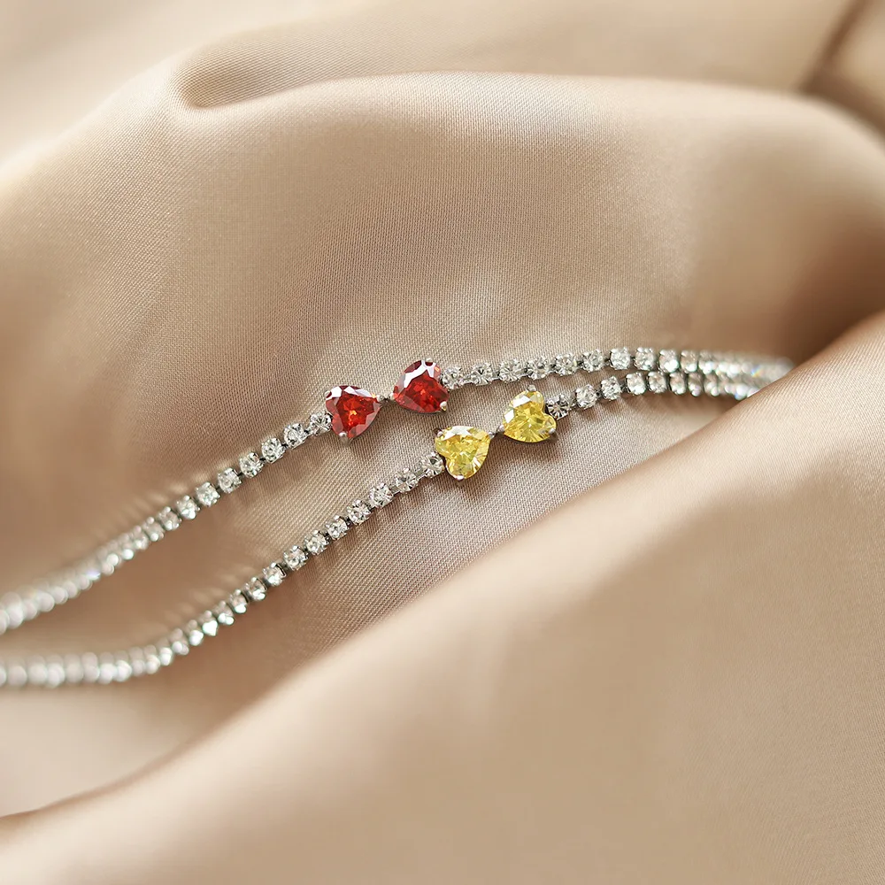 Hochwertige silberfarbene Tennisarmbänder mit Zirkonia-Schleifen für Damen, Valentinstag- und Hochzeitsgeschenk.