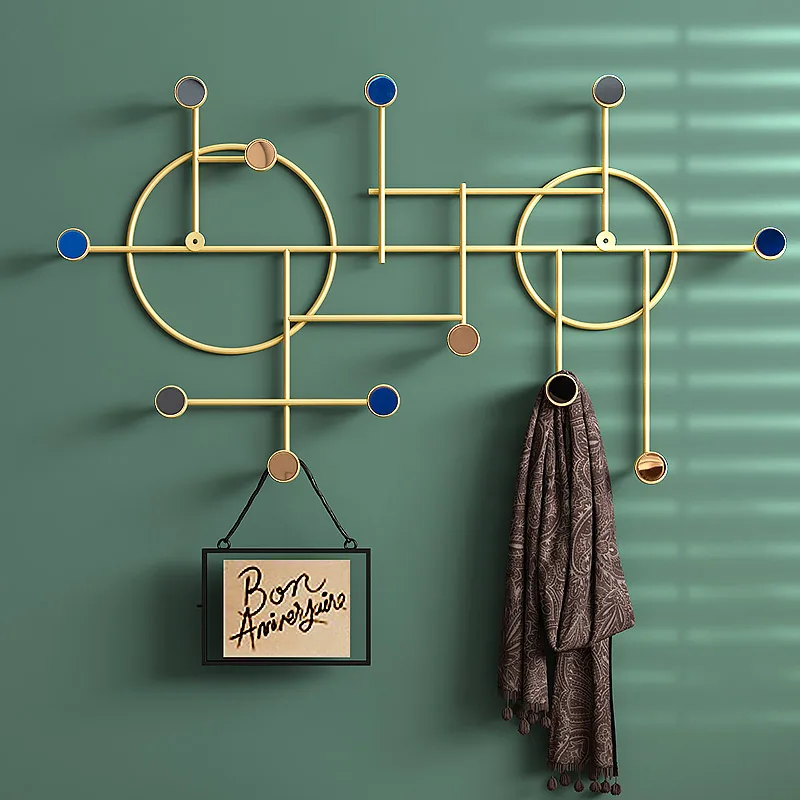 Luxury Metal Coat Rack Modern Design Entryway Display Hangers Coat Racks Wall Hallway Shelving Porte Manteau Family Furniture