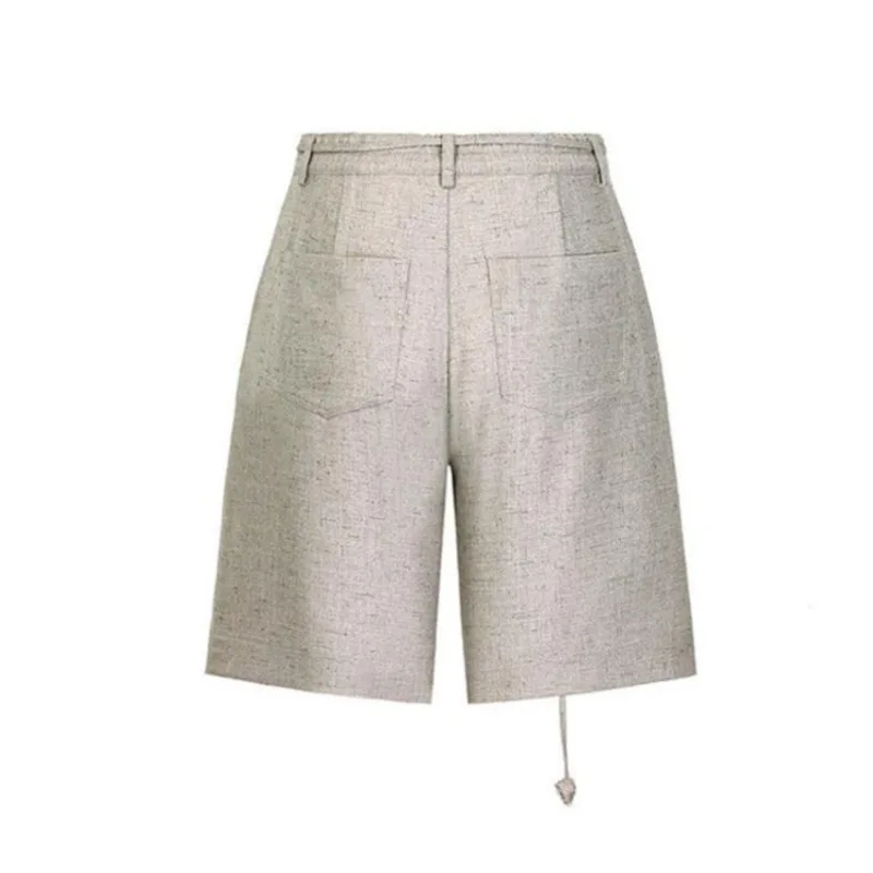 WVGA New Men's Summer Mixed Color Handmade Flowers Trendy Design Bud Belt Fashionable Shorts Niche Chic Casual Streetwear W18656