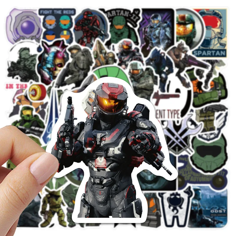 50Pcs Halo Stickers  DIY Stickers Scrapbooking Phone Luggage Skateboard Decorative Waterproof Graffiti Decals