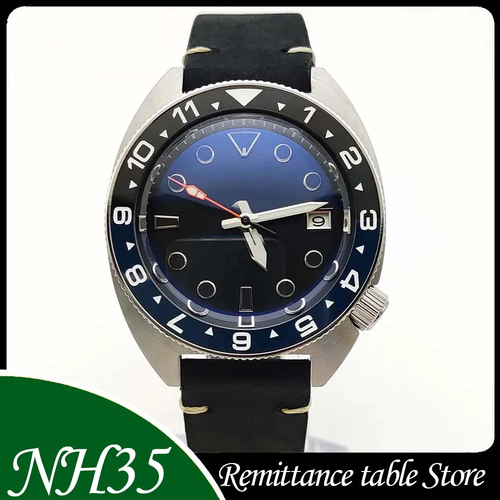 Men's Japan NH35 Automatic Mechanical Watch AR Blue Coated Thickened Sapphire Crystal 316L Stainless Steel Waterproof Watch