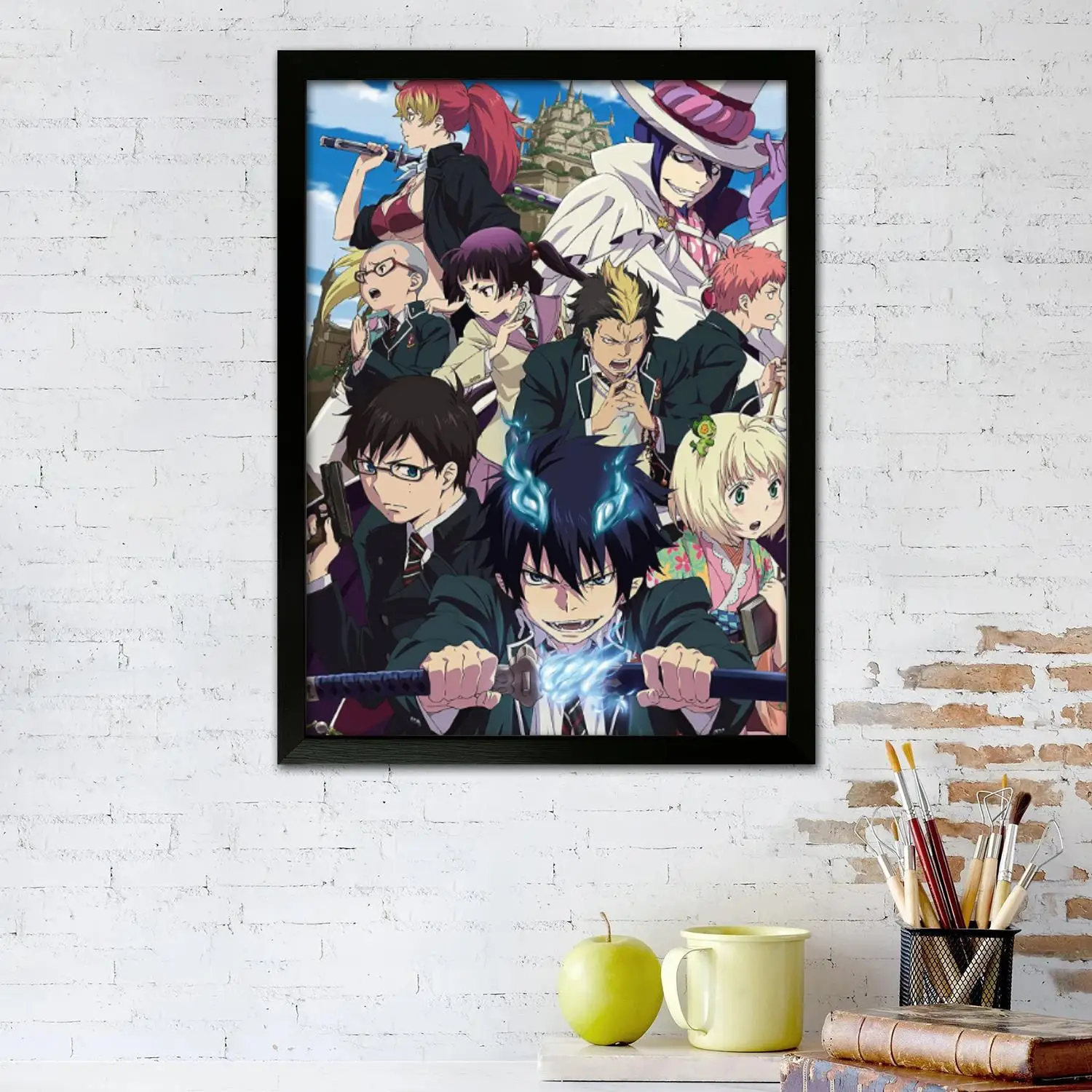 ao blue exorcist Canvas Art Poster and Wall Art, Picture Print, Modern Family Bedroom Decor,Decorative painting