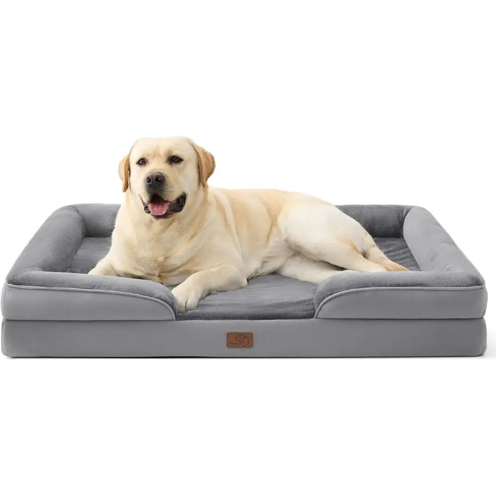 

Ортопедическая лежанка Jumbo для собак или очень крупных пород - моющаяся, водонепроницаемая, комфортная лежанка-софа для собак и кошек XLarge с моющимся съемным чехлом