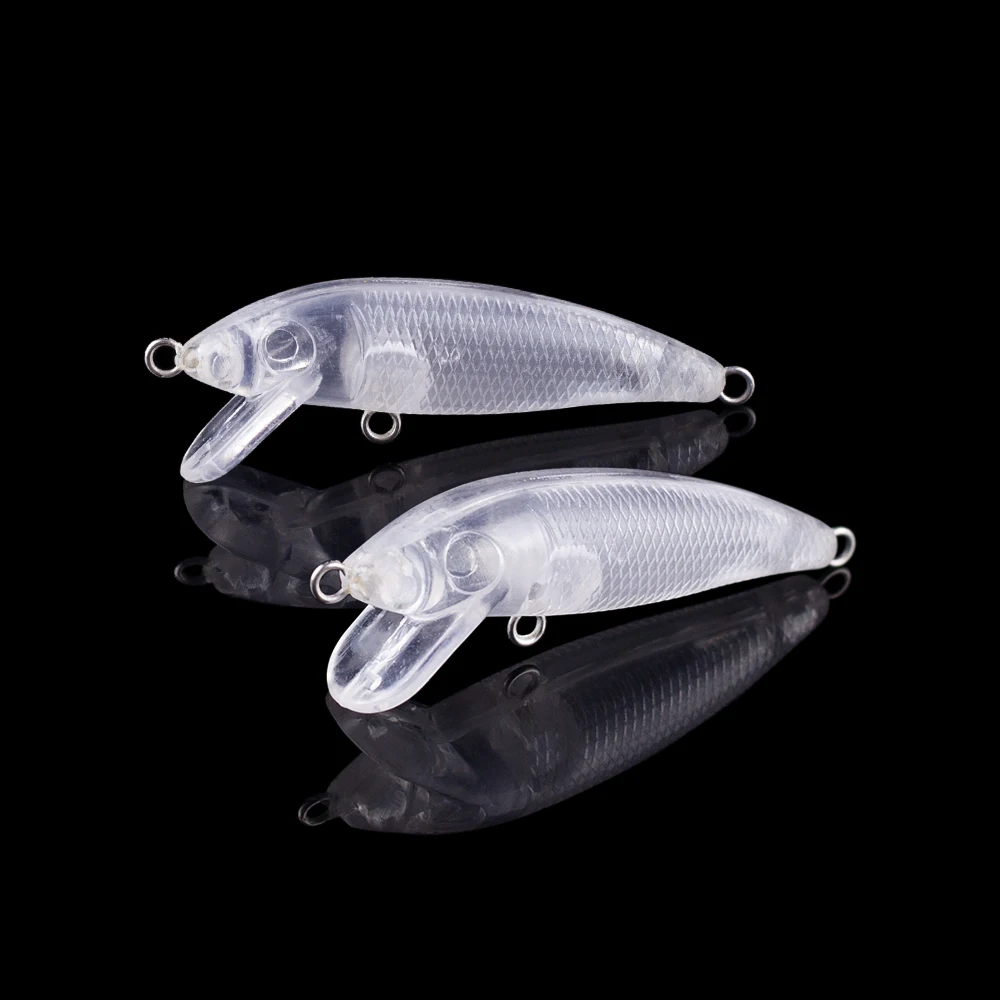 Hanlin 10/20pcs 5.5CM 3.7G Mini Minnow Artificial Unpainted Floating Hard Plastic Wobblers Blanks Fishing Lures Bass Tackle