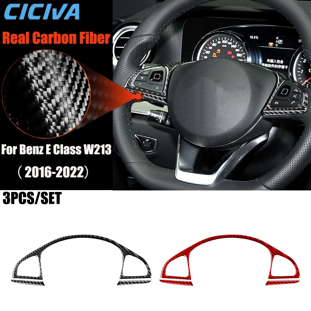 

Автомобильные аксессуары из углеродного волокна, кнопка водителя, модифицированная внутренняя отделка, наклейка для Mercedes Benz E Class W213 2016-2022