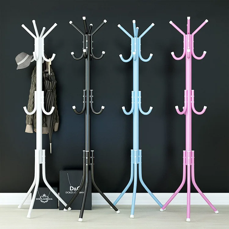 

Simple Metal Floor Standing Coat Ra European Sle Clothes Hanging Organizer Plastic Hanger Storage Solution for Home