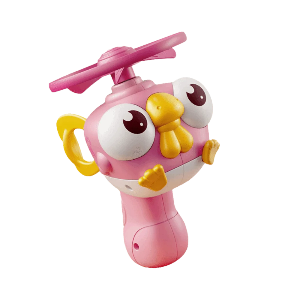 

Hand-Pulled Bird launcher toy Soft material With Spinners Pull-string launching toy Cute bird shape Hand-held flying toy