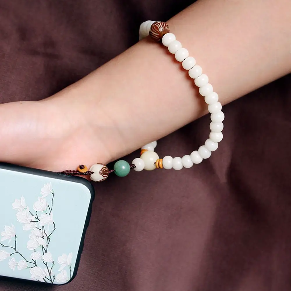 Phone Case Pendant DIY Braided Rope Pearl Keyring Chinese Style Tassel Anti-lost Mobile Phone Strap