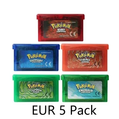 GBA Game Pokemon Series Video Game Cartridge Console Card Pokemon Emerald FireRed Ruby LeafGreen Sapphire Multi-language image 3