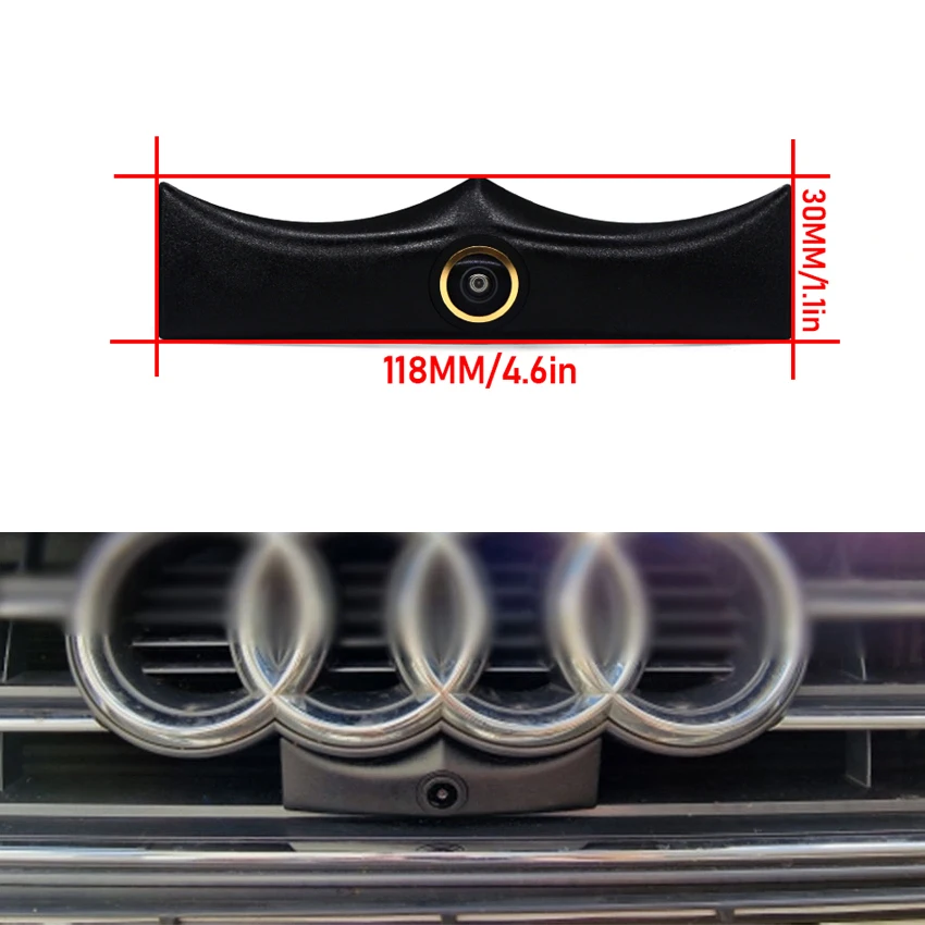 Golden CCD Car Front View Parking Night Vision positivo Logo impermeabile fotocamera per Audi A4 A4L B8 B9 8W 2016 2017 2018 2019 2020