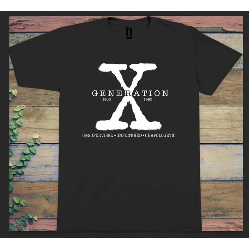 جيل X تي شيرت مختلف الألوان مقاسات M-2XL 1965 - 1980 غير مشرف الجنرال X