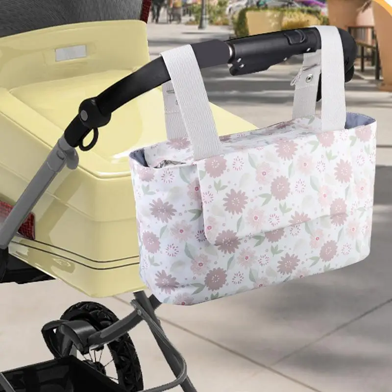 Baby Stroller Bag Large Capacity Portable Stroller Storage Attachment Lightweight Wet Wipes Toys Diaper Bottles Organizer Baby