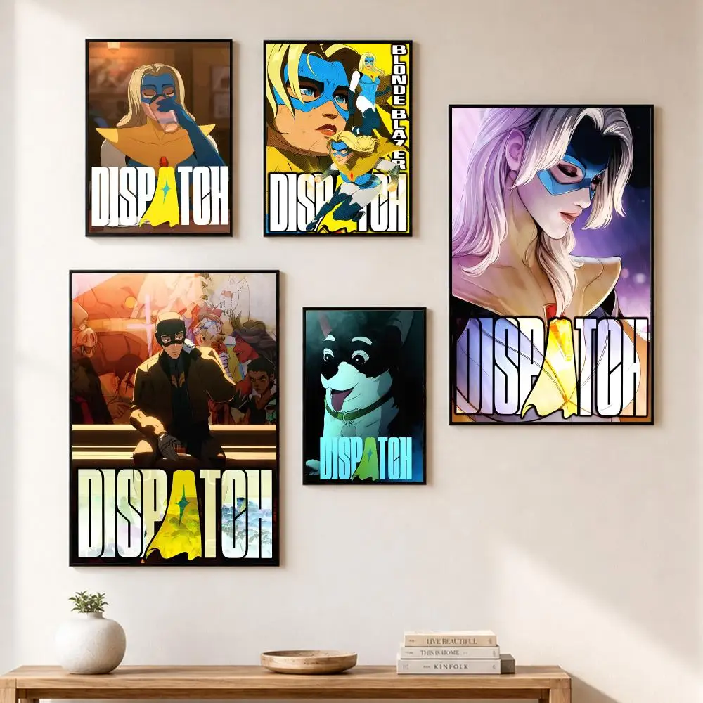 Game D-Dispatch Poster Stickers HD Painting Self-Adhesive Art for Bedroom Living Room Home Decor Wall Decals Gift