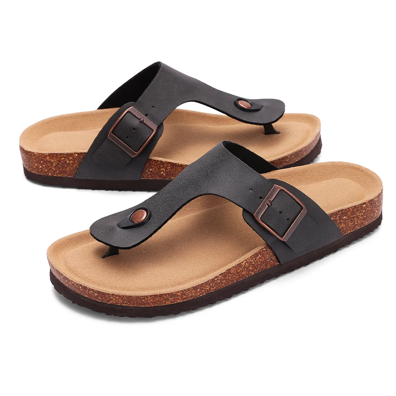 Smile Pop Women's Comfort Slide Sandals Summer Men's Suede Clogs Slippers With Adjustable Strap Buckle Outdoor  Beach Sandals