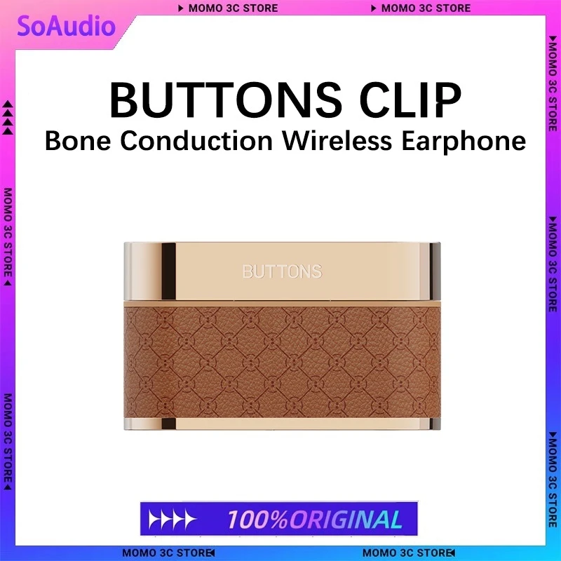 

BUTTONS CLIP Bluetooth Наушники с зажимом для ушей AI Открытая костная проводимость Беспроводные спортивные наушники ENC IP54