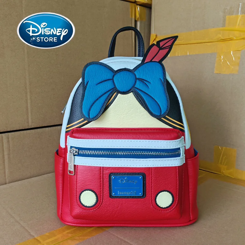 

Мини-рюкзак Disney Pinokio для женщин, рюкзаки из искусственной кожи с рисунком марионетки