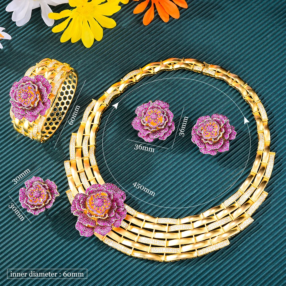 

GODKI Новый кроссовер, 4 шт., африканский комплект ювелирных изделий для женщин, свадебный роскошный комплект ювелирных изделий Naija Dubai, комплекты свадебных украшений с кубическим цирконием