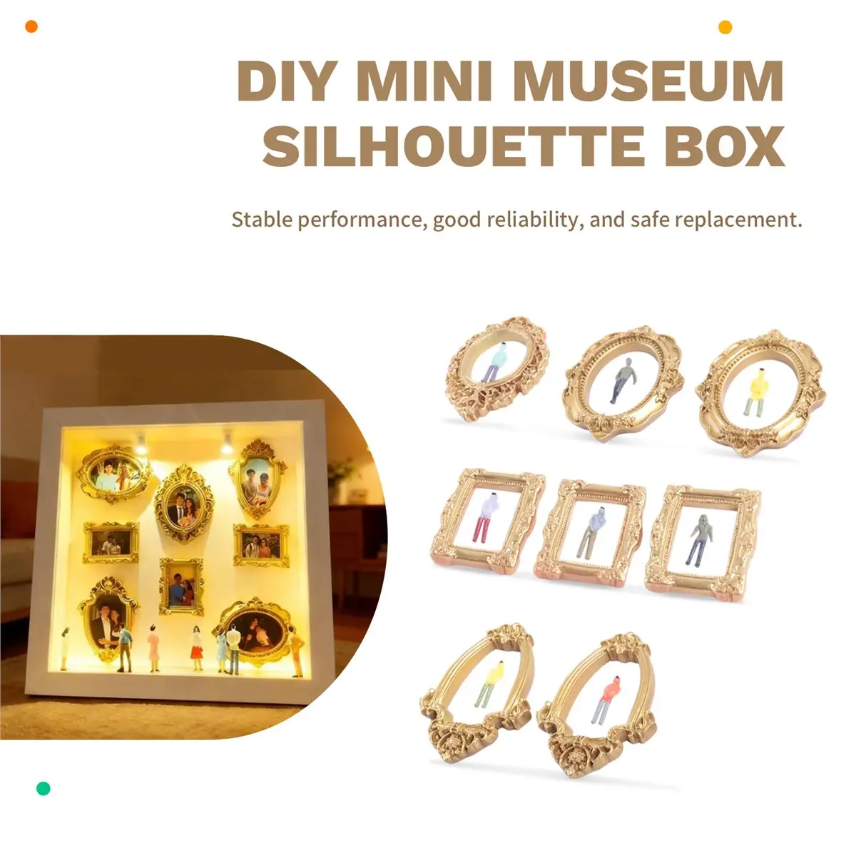 DT81 DIY Mini Museum Silhouette Box - Mini Museum Frames, Celebrate Your Special Memories in Style, for Valentine'S Day Gifts
