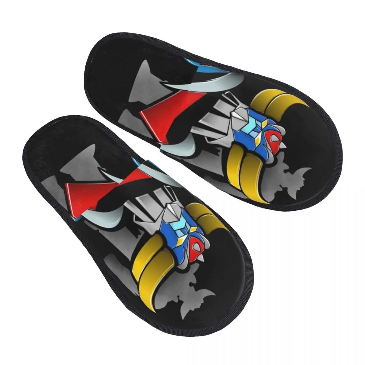 Custom Goldorak Grendizer Robot Soft Memory Foam House Slippers Women Anime Mechanical Warrior Comfy Warm Anti-skid Sole Slipper