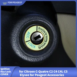 Luminous Car Ignition Key Lock Keyhole Ring Sticker for Citroen C-Quatre C2 C4 C4L C5 Elysee for Peugeot 208 2008 307 3008