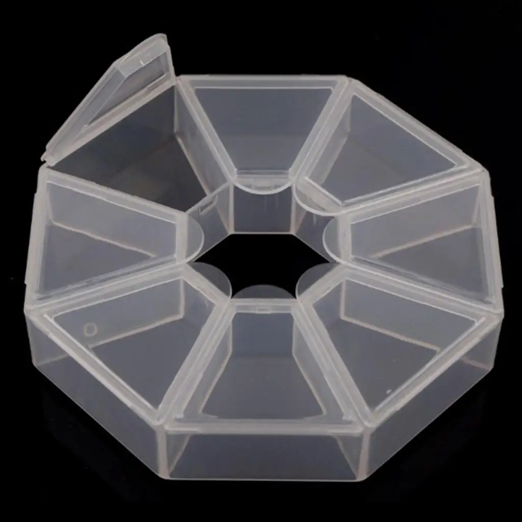 Clear Plastic Storage Box Case for Nail Tips Art False Eyelashes Organizing