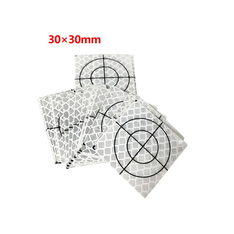 100pcs Size 30x30mm Reflector Sheet For Total Station Survey Geography White Target Sheet Reflective Sticker