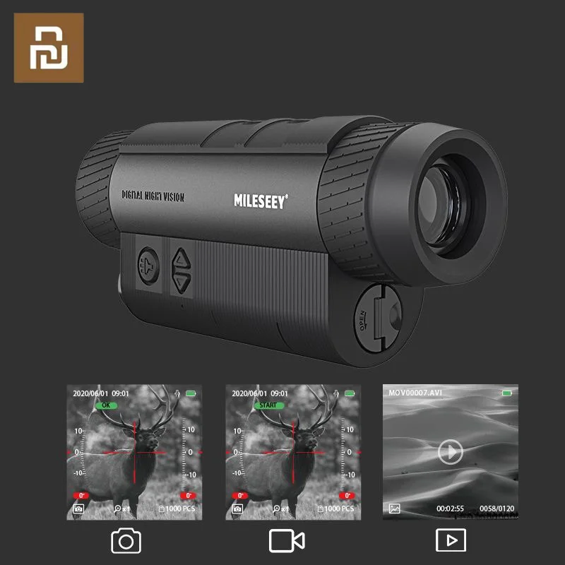 Youpin MiLESEEY HD Infrared Night Vision Device Dual Use Monocular Camera 8X Digital Zoom Telescope For Travel Hunting Dropship