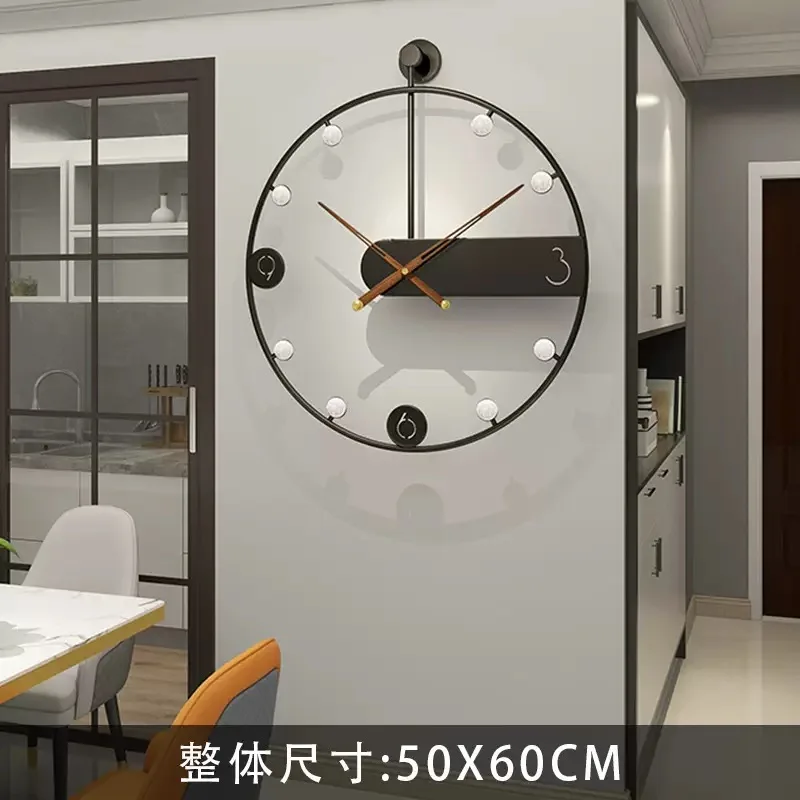

50x60CM Modern Design Wall Clock Living Room Modern Vintage Pendulum Clock Large Brief Wall Home Decor Wall Clocks