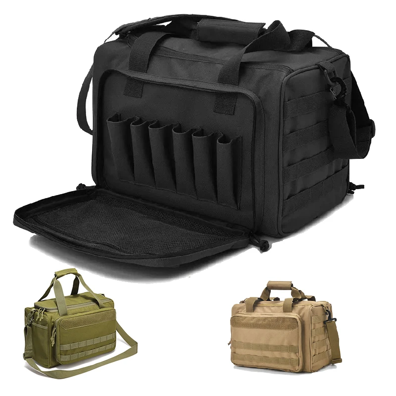 

Military Tactical Range Kit Molle System Hunting Accessories Kit 600D Waterproof Airgun Shooting Pistol Storage Bag
