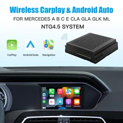 CARABC Wireless Carplay adatto per Mercedes Benz A B C E CLA GLA GLK ML Sprinter NTG4.5 modulo Becker navigazione automatica Android