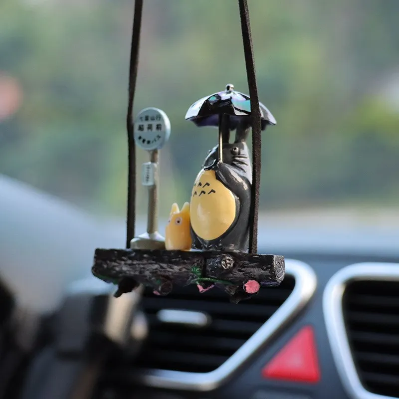Cartoon Car Ornaments Healing Department Totoro Swing Cute Creative Car Accessories Gifts for Good Friends view 2